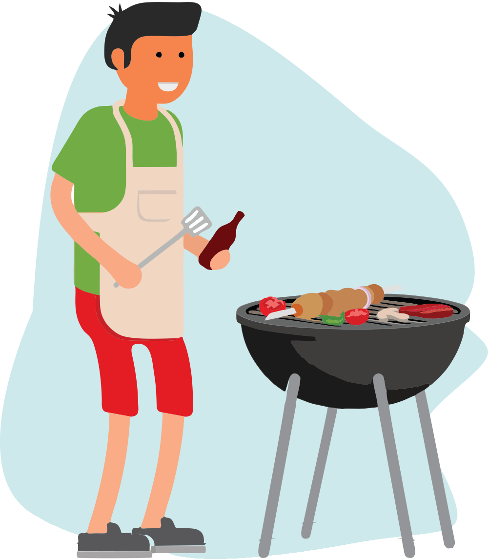 A chef grilling at a Barbecue Craft barbecue